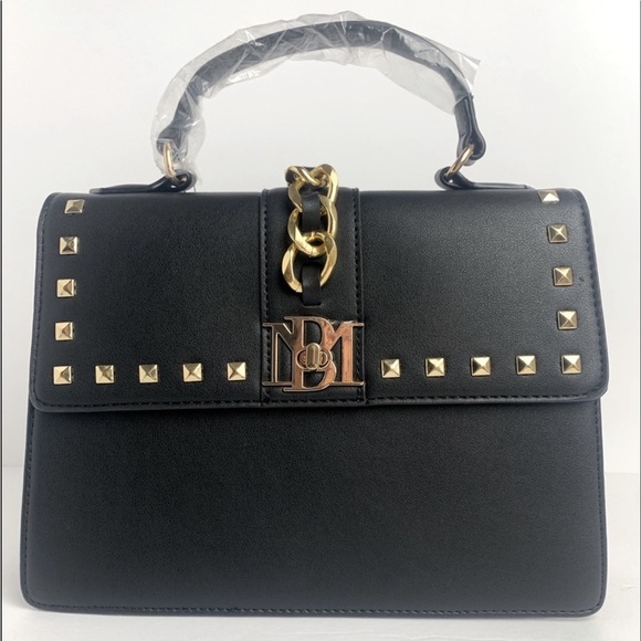 Badgley Mischka Handbags - NEW Badgley Mischka Crossbody Shoulder Purse Vegan Classic Career Chain Detail